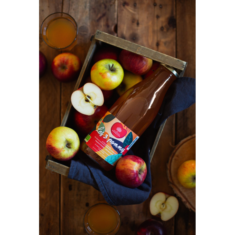 Jus de pomme des Vergers de Kermabo – Fraîcheur authentique et saveurs du verger